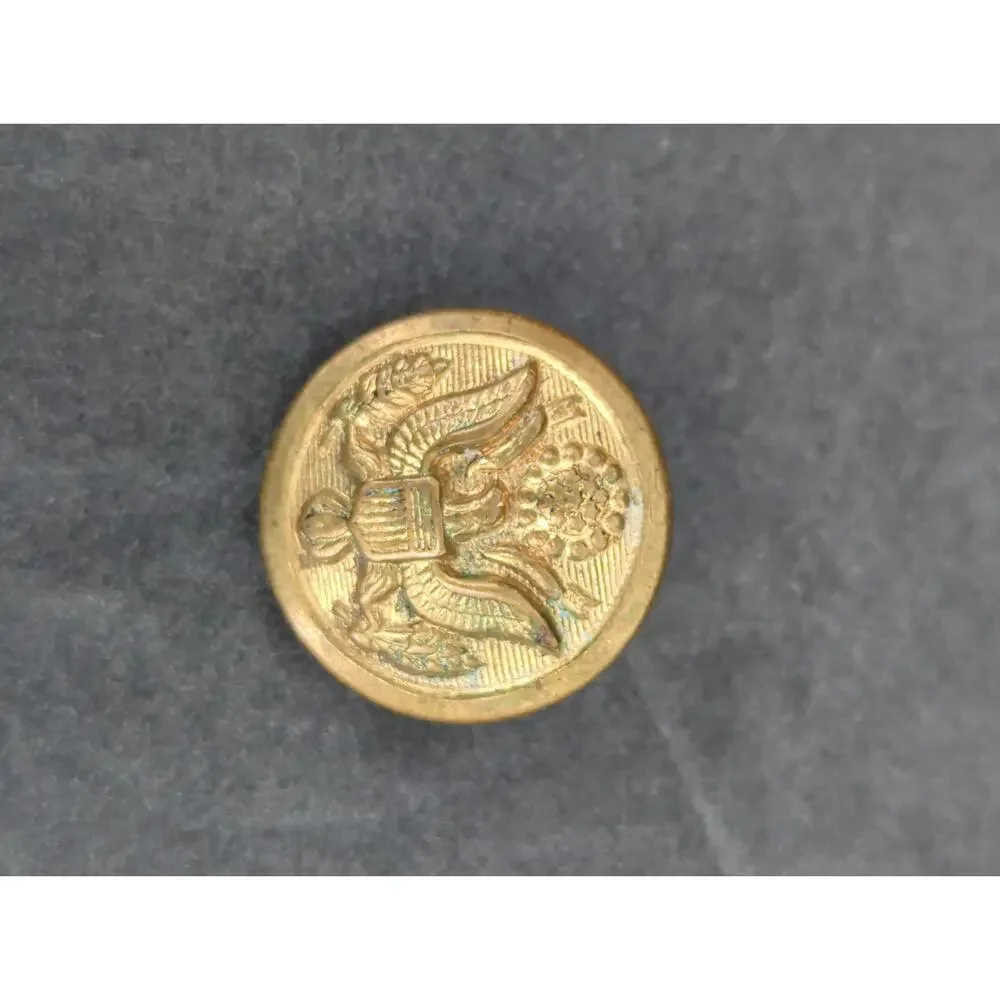 LOT VV of 10 Antique Vintage Victorian Brass Mixed Materials Buttons ESTATE FIND